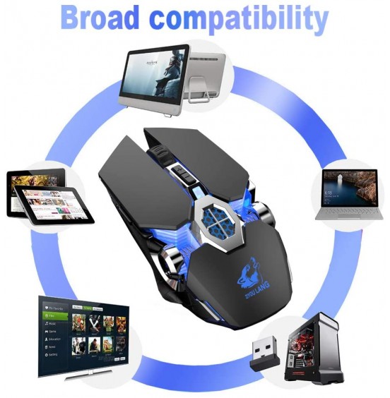 Wireless Gaming Mouse Rechargeable,RGB Multi-Colour Backlit Game Mice with 7 Buttons Computer Accessories,2.4G Silent Optical,3 Adjustable DPI Game Mouse Power Saving Mode for Laptop/PC/Notebook Wireless Gaming Mouse Rechargeable,RGB Multi-Colour Backlit Game Mice with 7 Buttons Computer Accessories,2.4G Silent Optical,3 Adjustable DPI Game Mouse Power Saving Mode for Laptop/PC/Notebook