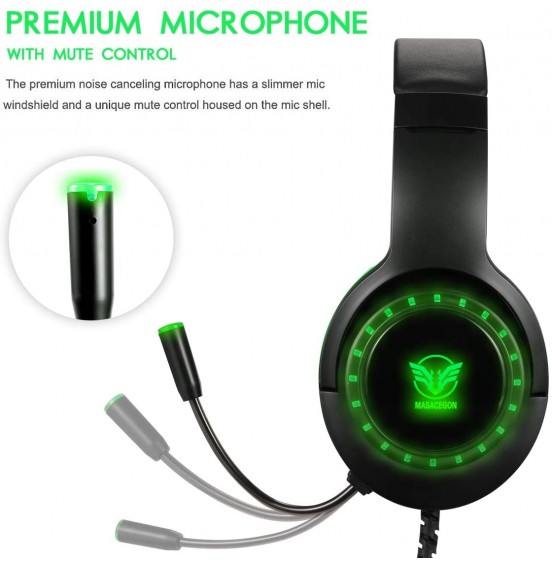 Pacrate Gaming Headset with Microphone for Laptop Xbox One Headset Computer PC Noise Cancelling Gaming Headphones with Microphone Stereo PS4 Headset for Kids Adults LED Lights Deep Bass Pacrate Gaming Headset with Microphone for Laptop Xbox One Headset Computer PC Noise Cancelling Gaming Headphones with Microphone Stereo PS4 Headset for Kids Adults LED Lights Deep Bass