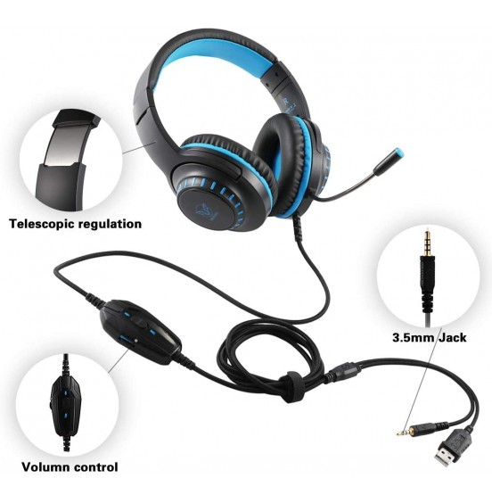Pacrate Gaming Headset with Microphone for Laptop Xbox One Headset Computer PC Noise Cancelling Gaming Headphones with Microphone Stereo PS4 Headset for Kids Adults LED Lights Deep Bass Pacrate Gaming Headset with Microphone for Laptop Xbox One Headset Computer PC Noise Cancelling Gaming Headphones with Microphone Stereo PS4 Headset for Kids Adults LED Lights Deep Bass