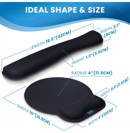 Everlasting Comfort Mouse Pad with Wrist Support - Includes Keyboard Wrist Rest - Ergonomic Memory Foam Desk Cushion for Carpal Tunnel - Computer, Laptop, Typing and Gaming Accessories Everlasting Comfort Mouse Pad with Wrist Support - Includes Keyboard Wrist Rest - Ergonomic Memory Foam Desk Cushion for Carpal Tunnel - Computer, Laptop, Typing and Gaming Accessories