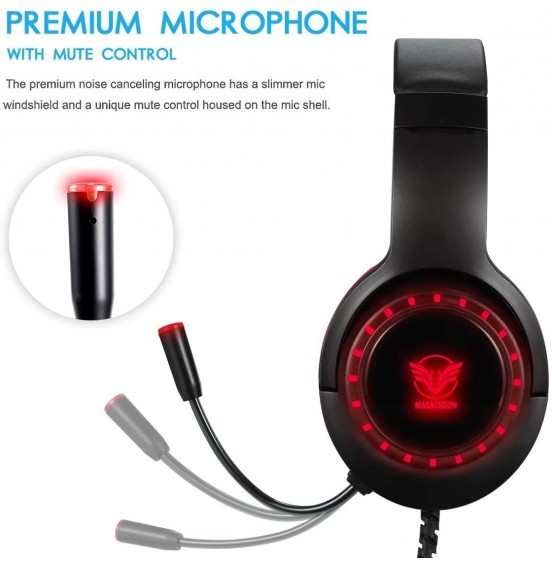 Pacrate Gaming Headset with Microphone for Laptop Xbox One Headset Computer PC Noise Cancelling Gaming Headphones with Microphone Stereo PS4 Headset for Kids Adults LED Lights Deep Bass Pacrate Gaming Headset with Microphone for Laptop Xbox One Headset Computer PC Noise Cancelling Gaming Headphones with Microphone Stereo PS4 Headset for Kids Adults LED Lights Deep Bass