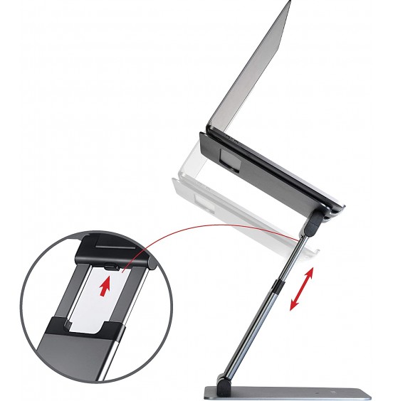 Ergonomic Laptop stand for desk, Adjustable height up to 20", Laptop riser computer stand for laptop, Portable laptop stands, Fits MacBook, Laptops 10 15 17 inches, Laptop holder and Laptop desk stand Ergonomic Laptop stand for desk, Adjustable height up to 20", Laptop riser computer stand for laptop, Portable laptop stands, Fits MacBook, Laptops 10 15 17 inches, Laptop holder and Laptop desk stand