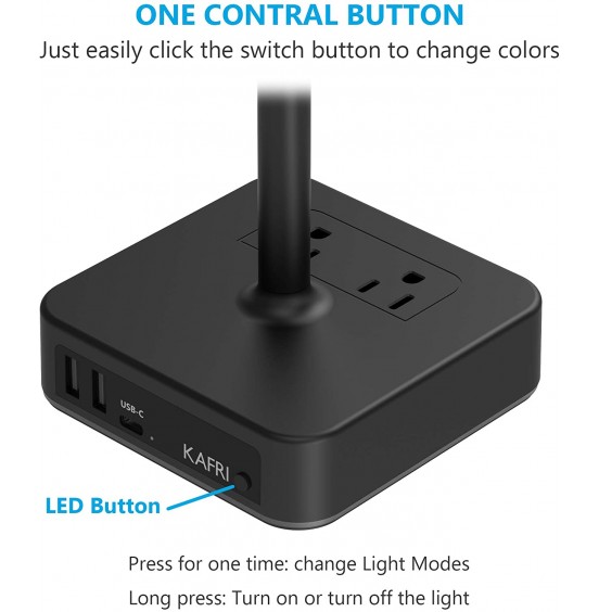 KAFRI RGB Headphone Stand with USB Charger Desk Gaming Headset Holder Hanger Rack with 3 USB Charging Port and 2 Outlet - Suitable for Gamer Desktop Table Game Earphone Accessories Boyfriend Gift KAFRI RGB Headphone Stand with USB Charger Desk Gaming Headset Holder Hanger Rack with 3 USB Charging Port and 2 Outlet - Suitable for Gamer Desktop Table Game Earphone Accessories Boyfriend Gift