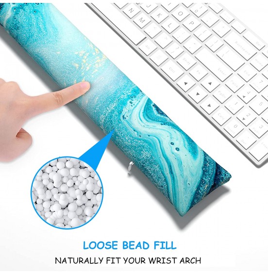 Atufsuat Bean Bag Wrist Rest, Ergonomic Wrist Support for Mouse and Keyboard, Beaded Cushion for Wrist Arm Hand Elbow Support, Computer Laptop Accessories, Office Desk Decor for Women Men, Teal Marble Atufsuat Bean Bag Wrist Rest, Ergonomic Wrist Support for Mouse and Keyboard, Beaded Cushion for Wrist Arm Hand Elbow Support, Computer Laptop Accessories, Office Desk Decor for Women Men, Teal Marble