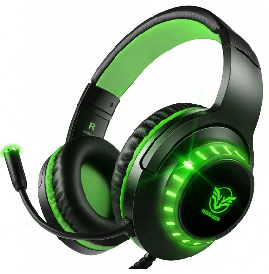Pacrate Gaming Headset with Microphone for Laptop Xbox One Headset Computer PC Noise Cancelling Gaming Headphones with Microphone Stereo PS4 Headset for Kids Adults LED Lights Deep Bass Pacrate Gaming Headset with Microphone for Laptop Xbox One Headset Computer PC Noise Cancelling Gaming Headphones with Microphone Stereo PS4 Headset for Kids Adults LED Lights Deep Bass