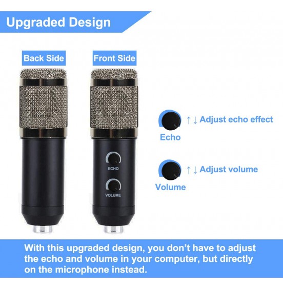 2021 Upgraded USB Condenser Microphone for Computer, Great for Gaming, Podcast, LiveStreaming, YouTube Recording, Karaoke on PC, Plug & Play, with Adjustable Metal Arm Stand, Ideal for Gift, Black 2021 Upgraded USB Condenser Microphone for Computer, Great for Gaming, Podcast, LiveStreaming, YouTube Recording, Karaoke on PC, Plug & Play, with Adjustable Metal Arm Stand, Ideal for Gift, Black