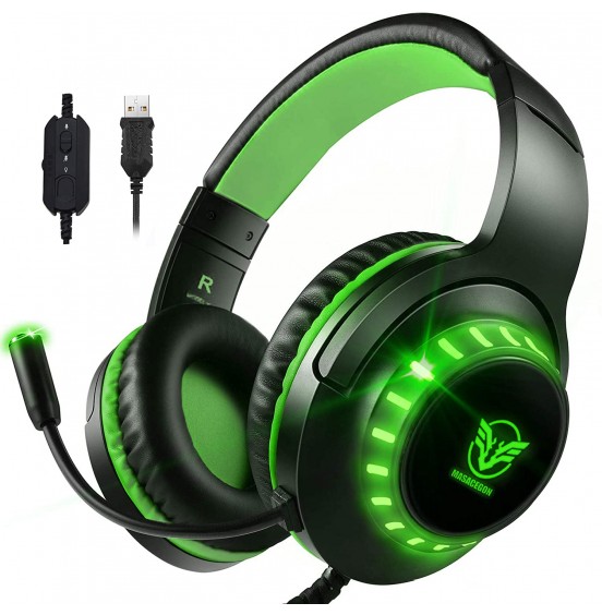 Pacrate Gaming Headset with Microphone for Laptop Xbox One Headset Computer PC Noise Cancelling Gaming Headphones with Microphone Stereo PS4 Headset for Kids Adults LED Lights Deep Bass Pacrate Gaming Headset with Microphone for Laptop Xbox One Headset Computer PC Noise Cancelling Gaming Headphones with Microphone Stereo PS4 Headset for Kids Adults LED Lights Deep Bass