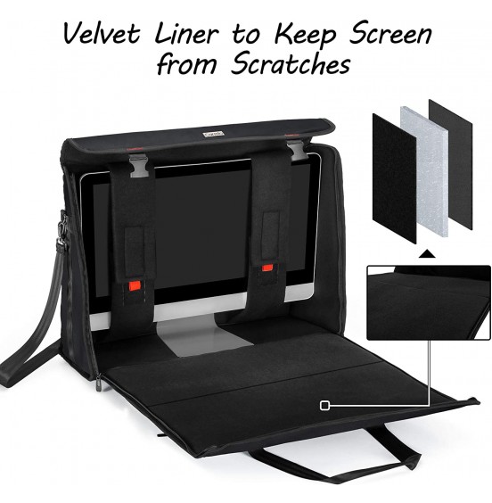 CURMIO Rolling Carrying Bag with Wheels Compatible with Apple iMac 27 inch Desktop Computer, Detachable Trolley Storage Case Compatible with iMac 27” Monitors and Accessories, Black (Patented Design) CURMIO Rolling Carrying Bag with Wheels Compatible with Apple iMac 27 inch Desktop Computer, Detachable Trolley Storage Case Compatible with iMac 27” Monitors and Accessories, Black (Patented Design)