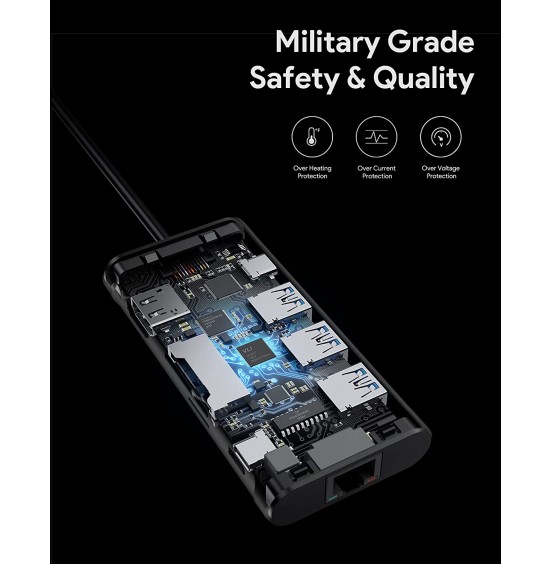 USB C Hub 9 in 1, MAVINEX USB C Adapter 4K to HDMI, 100W Power Delivery, 5Gbps USB-C Data Port, 3 USB 3.0 Ports, MicroSD/TF, 1Gbps Ethernet Docking Station for MacBook, Dell XPS, More Type C Devices USB C Hub 9 in 1, MAVINEX USB C Adapter 4K to HDMI, 100W Power Delivery, 5Gbps USB-C Data Port, 3 USB 3.0 Ports, MicroSD/TF, 1Gbps Ethernet Docking Station for MacBook, Dell XPS, More Type C Devices