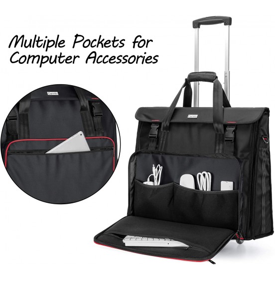 CURMIO Rolling Carrying Bag with Wheels Compatible with Apple iMac 27 inch Desktop Computer, Detachable Trolley Storage Case Compatible with iMac 27” Monitors and Accessories, Black (Patented Design) CURMIO Rolling Carrying Bag with Wheels Compatible with Apple iMac 27 inch Desktop Computer, Detachable Trolley Storage Case Compatible with iMac 27” Monitors and Accessories, Black (Patented Design)