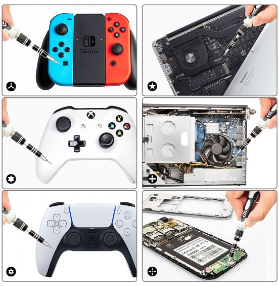 STREBITO Precision Screwdriver Set 124-Piece Electronics Tool Kit with 101 Bits Magnetic Screwdriver Set for Computer, Laptop, Cell Phone, PC, MacBook, iPhone, Nintendo Switch, PS4, PS5, Xbox Repair STREBITO Precision Screwdriver Set 124-Piece Electronics Tool Kit with 101 Bits Magnetic Screwdriver Set for Computer, Laptop, Cell Phone, PC, MacBook, iPhone, Nintendo Switch, PS4, PS5, Xbox Repair