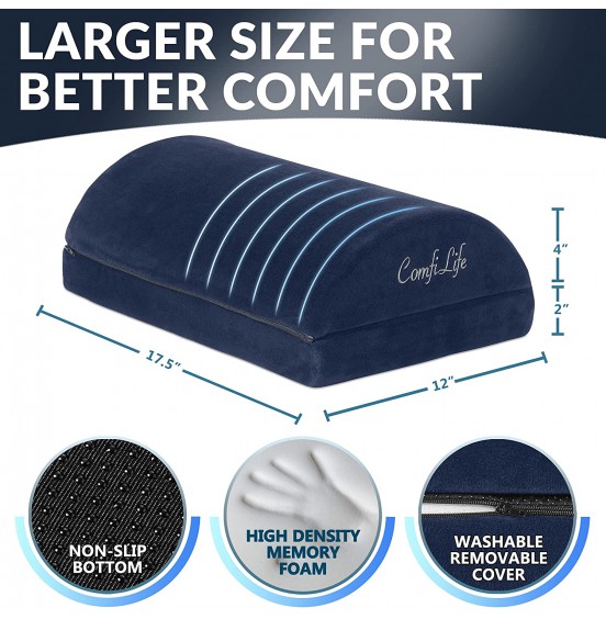 ComfiLife Foot Rest for Under Desk at Work - Adjustable Memory Foam Foot Rest for Office Chair & Gaming Chair - Ergonomic Design for Back & Hip Pain Relief (Black) ComfiLife Foot Rest for Under Desk at Work - Adjustable Memory Foam Foot Rest for Office Chair & Gaming Chair - Ergonomic Design for Back & Hip Pain Relief (Black)